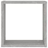 vidaXL Wall Cube Shelves 6 pcs Grey Sonoma 30x15x30 cm
