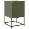 vidaXL Bedside Cabinet Olive Green 36x39x60.5 cm Steel