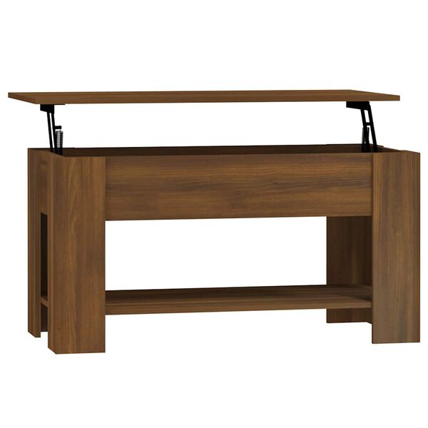 vidaXL Coffee Table Brown Oak 101x49x52 cm Engineered Wood