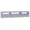 vidaXL TV Cabinet with LED Lights Grey Sonoma 195x35x40 cm
