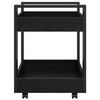 vidaXL Desk Trolley Black Oak 60 x 45 x 60 cm Engineered Wood