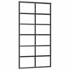 vidaXL Sliding Door ESG Glass and Aluminium 102x205 cm Black
