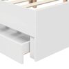 vidaXL Bed Frame with Headboard White 160 x 200 cm Engineered Wood