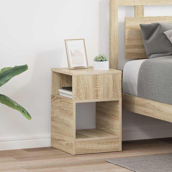 vidaXL End Table 2 pcs Sonoma Oak 30.5 x 30 x 45 cm Engineered Wood