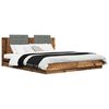 vidaXL Bed Frame with Headboard Old Wood 180 x 200 cm Engineered Wood