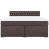 vidaXL Box Spring Bed with Mattress Dark Brown 180x200 cm Fabric