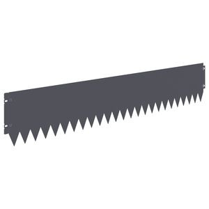 vidaXL Lawn Edging 10 pcs 103 x 20 cm Steel Anthracite