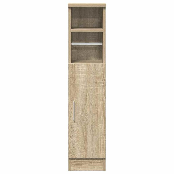 vidaXL Bathroom Cabinet with Roll Holder Sonoma Oak 20.5x22x90 cm