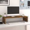 vidaXL Monitor Stand Smoked Oak 60x23.5x12 cm Engineered Wood