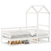 vidaXL Day Bed with Roof without Mattress White 90x200 cm Solid Wood