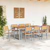 vidaXL Garden Dining Set 9 pcs Grey and brown 200 x 90 x 75 cm