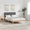 vidaXL Bed Frame with Headboard Dark Grey 140 x 190 cm Solid Pine Wood