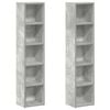 vidaXL CD Cabinet | Set of 2 | Concrete Grey | Engineered Wood