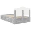vidaXL Bed Frame with Drawer Grey Sonoma 120 x 200 cm Engineered Wood