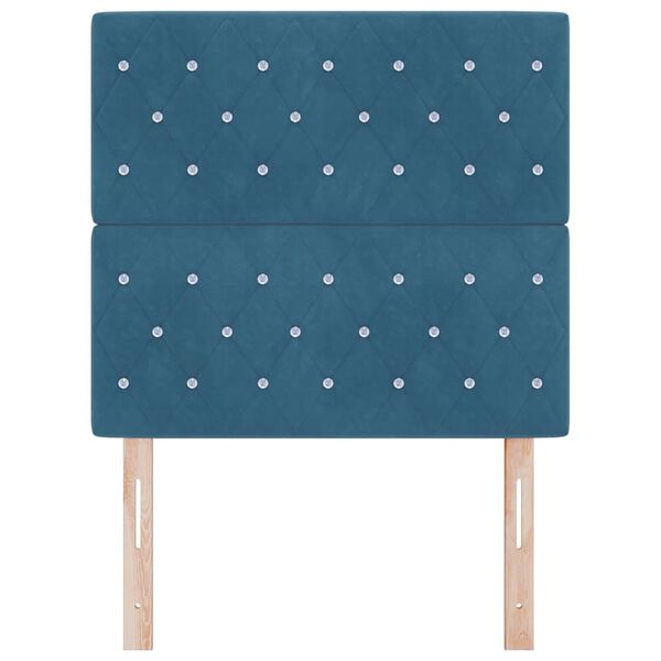 vidaXL Headboard with Headboard Dark Blue 100 cm Faux Leather