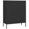 vidaXL Chest of Drawers Black 80x35x101.5 cm Steel