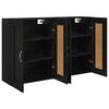 vidaXL Wall-mounted Cabinet 2 pcs Black Oak 69.5 x 34 x 90 cm