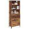 vidaXL Highboard Old Wood 69.5 x 34 x 180 cm Engineered Wood