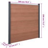 vidaXL Fence Panel Set Brown 872x186 cm WPC
