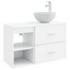 vidaXL Bathroom Furniture Set 2 pcs White Engineered Wood