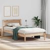 vidaXL Bed Frame with Headboard Brown 90 x 190 cm Solid Pine Wood