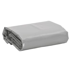vidaXL Tarpaulin 650g / m&sup2; Grey 2 x 3 m Canvas with PVC Coating