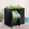 vidaXL Wheelie Bin Storage for 2 Bins Black 136 x 77.5 x 121.5 cm