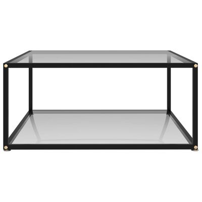 vidaXL Coffee Table Transparent 80x80x35 cm Tempered Glass