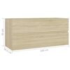 vidaXL Sink Cabinet Sonoma Oak 100x38.5x45 cm Engineered Wood