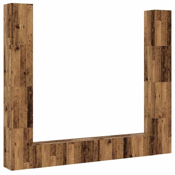vidaXL Wall Mounted TV cabinets 6 pcs Old Wood Engineered Wood