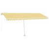 vidaXL Freestanding Manual Retractable Awning 500x350 cm Yellow/White