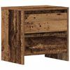 vidaXL Bedside Cabinet with Drawer 2 pcs Old Wood 45 x 34 x 44.5 cm