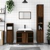vidaXL Bathroom Cabinet Brown Oak 80x33x60 cm Engineered Wood