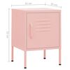 vidaXL Nightstands 2 pcs Pink 35x35x51 cm Steel