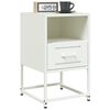 vidaXL Bedside Cabinet White 36x39x60.5 cm Steel