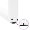 vidaXL Coffee Table Legs U-Shaped 2 pcs White 70x(42-43) cm Steel