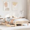 vidaXL Bed frame without Mattress 135x190 cm Double Solid Wood Pine