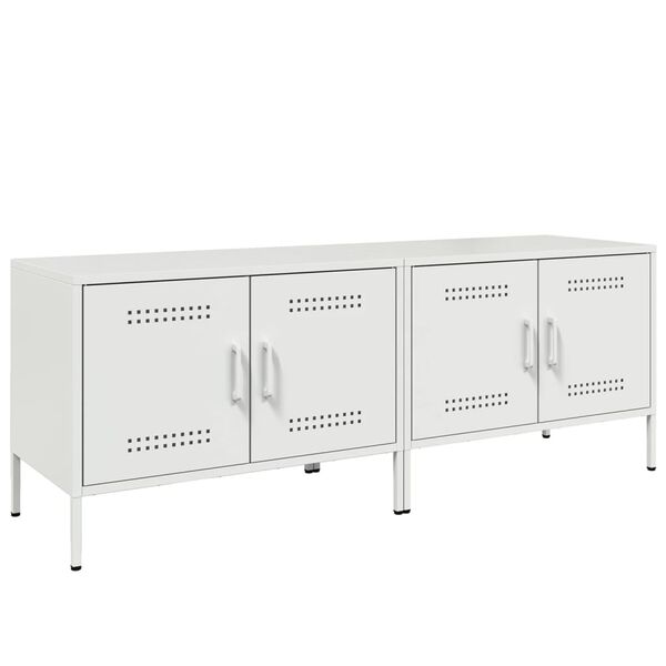vidaXL TV Cabinets 2 pcs White 68x39x50.5 cm Steel