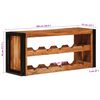 vidaXL Wine Rack Brown 100 x 45 x 33 cm Solid Acacia Wood