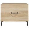 vidaXL Coffee Table with Metal Legs Sonoma Oak 50x50x40 cm
