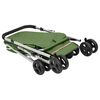 vidaXL Folding Dog Stroller Green 100x49x96 cm Linen Fabric