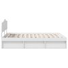 vidaXL Bed Frame with Headboard White 160 x 200 cm Solid Pine Wood