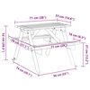 vidaXL Picnic Table for 4 Kids with Umbrella Hole Solid Wood Fir