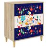 vidaXL Chest of Drawers MAINZ Floral print 66 x 36.5 x 75 cm Sonoma