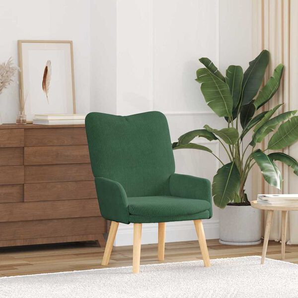 vidaXL Armchair Jungle Green 63 x 67 x 94 cm Fabric