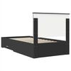 vidaXL Bed Frame Black and Silver 90 x 200 cm Engineered Wood