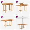 vidaXL Garden Dining Set 7 pcs Brown Solid Teak Wood