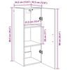vidaXL Wall Mounted Cabinet Old Wood 34.5 x 34 x 90 cm Engineered Wood