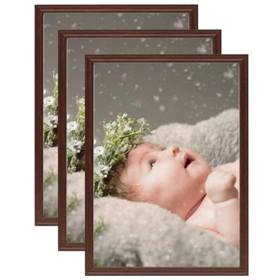 vidaXL Photo Frames Collage 3 pcs for Wall or Table Dark Red 50x70 cm