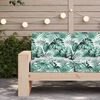 vidaXL Pallet Cushion Set Floral 2 pcs Leaf pattern 60 x 60 x 12 cm